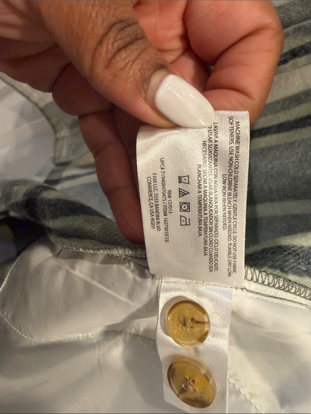 Banana Republic Green and Cream Plaid Utility Shacket - Picture 5 of 5